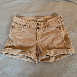 Vince Khaki Denim Button Fly Shorts Size 24